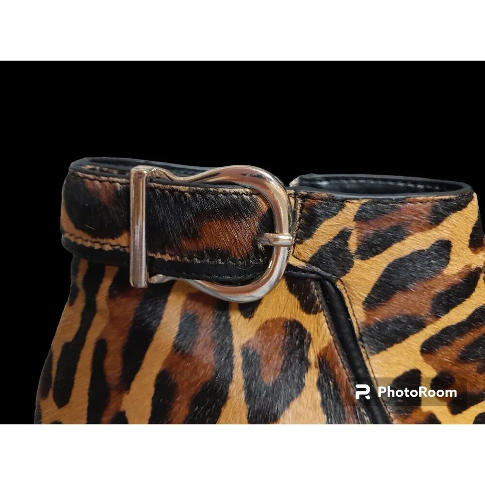 Sole Society 8M Leopard Print Mob Wife Night Out Streetwear Statement Booties
